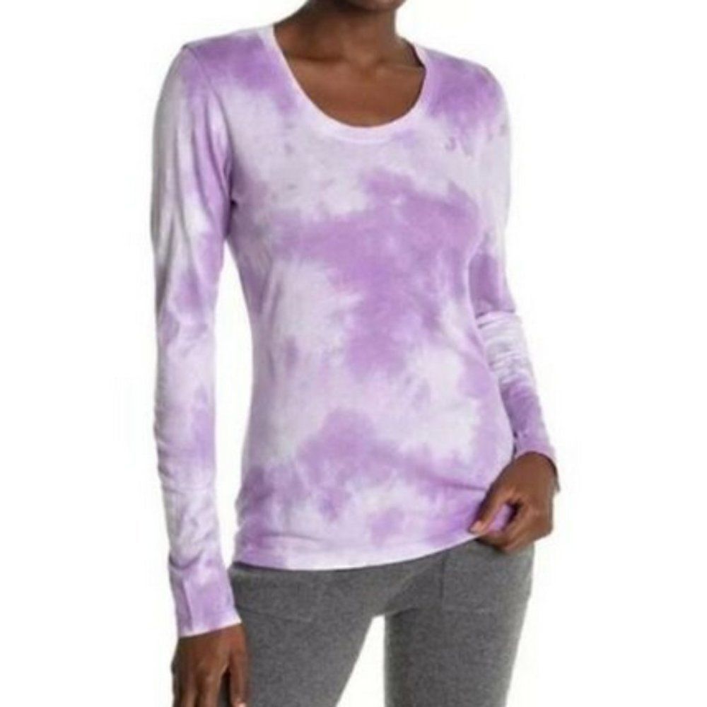 Sundry Purple Tie Dye Long Sleeve Tee‎